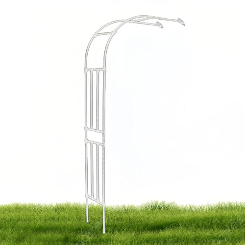 Treillis de jardin pour plantes grimpantes – Treillis demi-arche latérale – Dimensions : 1,2 x 2,4 m à 2,8 x 2,4 m, design durable pour une utilisation en extérieur