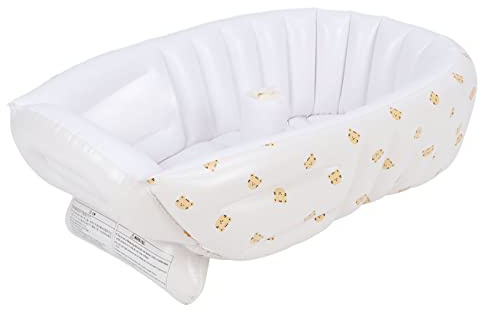 TOPINCN Badewanne für Neugeborene Bis Kleinkinder, Tragbare Aufblasbare Babybadewanne, Faltbare Babybadewanne mit Integrierter Luftpumpe, Rutschfestes -Arm-Design für Reisen, Zuhause, (Typ B)