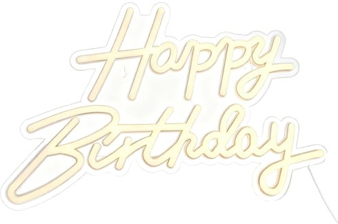 Generico Cartel Feliz Cumpleaños para Fondo | Decoración Fiestas Iluminada | Letrero con Luz de Neón – para Mujeres, Niños, Niñas, Jóvenes, Adolescentes Casa Apartamento Hotel Restaurante Granja