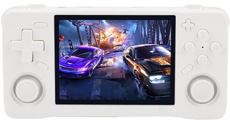 RASTKY Consola de Juegos Portátil Retro, Reproductor Portátil, Emulador de Pantalla HD para N64 DC GBC, Pantalla ABS de Viaje en Casa (White #11)