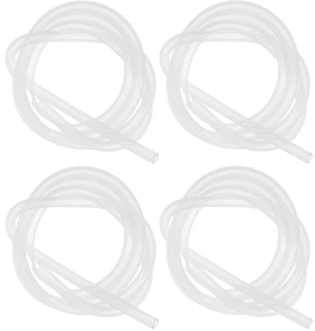 Mikikit Tubi Flessibili in Silicone Alimentare Valvola a Becco D’Anatra per Tiralatte Elettrico Set da 4 Pezzi Inserti Flangiati Compatibili per Allattamento al Seno Accessori per