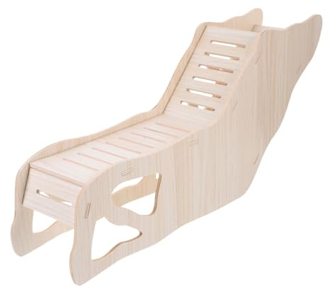 WATIIFUFU Maison en Bois Beige pour Hamster et Cochon d'Inde, d'escalade Solide et Cachette pour Sommeil et Jeu