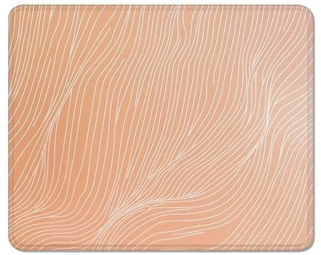 Alfombrilla Ratón con Bordes Cosidos, Mouse Pad con Motivos 15 x 20 cm, Base Antideslizante y Superficie Impermeable, Seguimiento Preciso para Ratón Óptico, Láser y Gaming - Rosa & Línea XS#298