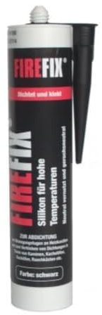 Silicone per alte temperature (cartuccia) 310 ml, resistente al calore fino a 250°C, nero