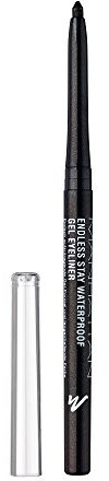 Manhattan Endless Stay Waterproof, Schwarzer Gel Eyeliner mit Glitzer und herausdrehbarer Mine ohne Anspitzen, Farbe Starlit Black 007, 1 x 2,6g