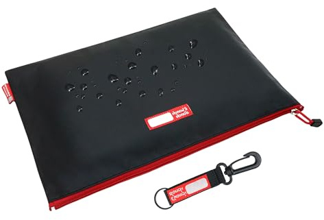 Rough Enough Abdeckplane, große Dokumente, multifunktional, wichtige Papiertasche mit Reißverschluss, A4-Größe, Aufbewahrungsumschlag, Briefmappe, große Dateiordner, Tasche für Ordner