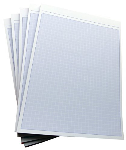 Druckerei Scharlau 18x Notizblocks negativ kariert in BLAU - Notizen - 50 Blatt, DIN A5, 50 Blatt, Qualitäts-Offset-Papier 80g/m² (22743)