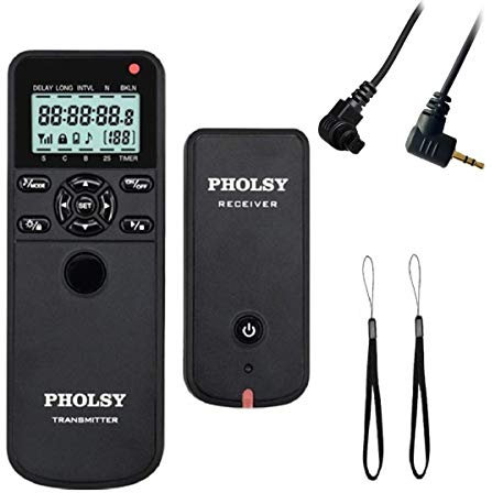PHOLSY Timer Camera Remote Control with Intervalometer and HDR Compatible with Canon R100 R8 R6ii R7 R10 90D; Compatible with Olympus OM-1 EM1X EM1 II EM5 III; Compatible with Fuji XT3 XT4 XT5 XT30