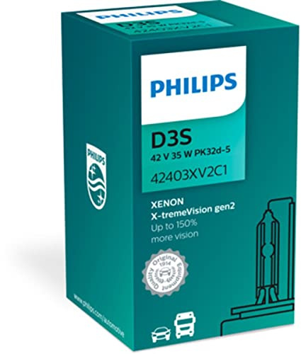 PHILIPS D3S Xenon-Scheinwerferlampe X-tremeVision gen2, +150%, 4.800K
