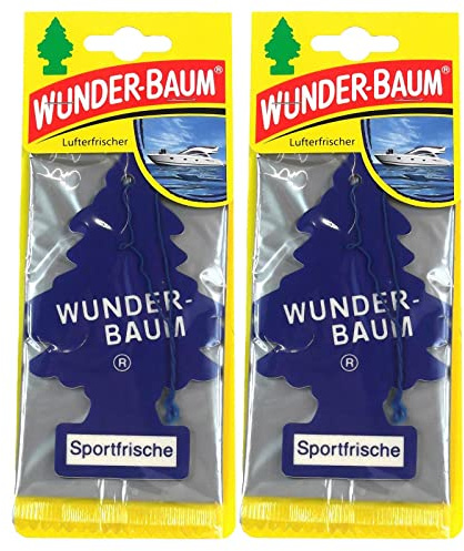 2 x Miracle Arbre Sport Orginal Désodorisant parfum frais véhicule Parfum 1 pièce