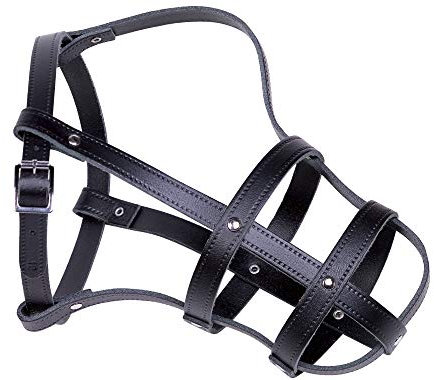 Nobby Leder Maulkorb schwarz; Größe 10; 42/52 cm