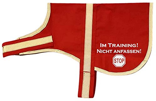 reflektierende Weste Leuchtweste Kenndecke Kennweste mit Reflektor für Hunde Im Training nicht anfassen