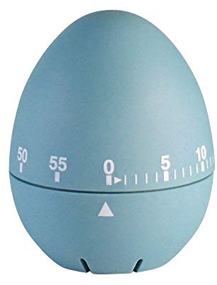 Soft Touch Kitchen Timer/Egg Shaped Timer – Pastel Blue