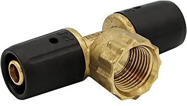 Pipetec Steckfitting Steck T-Stück mit Innengewinde 16x2-1/2'-16x2