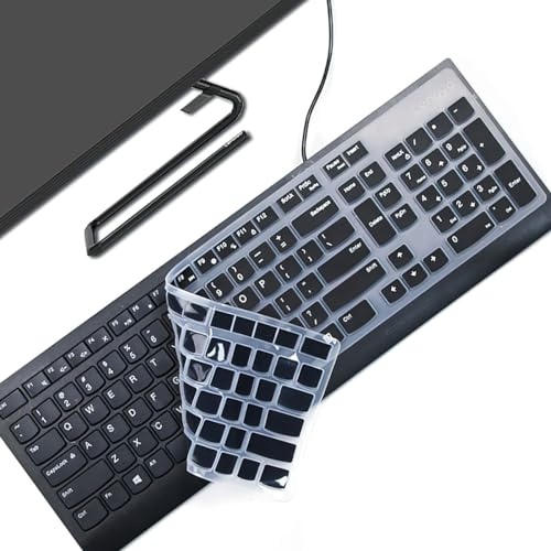 Tastaturabdeckung für Lenovo 510 Wireless Keyboard GX30N81775 4X30M39458 & KBRFBU71 EKB-536A SK-8823 ALO730S KU-1601 ALO510/520 US Silikon Tastaturabdeckung Zubehör Schwarz