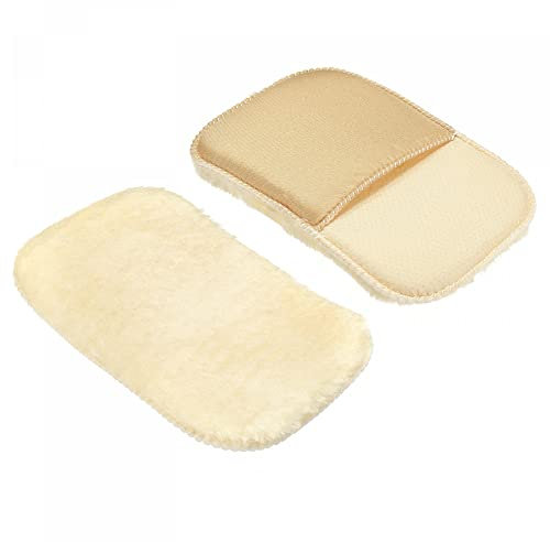 sourcing map Schuhputzhandschuhe 2 Sätze Reinigungs Glanztuch für Lederstiefel Gelb