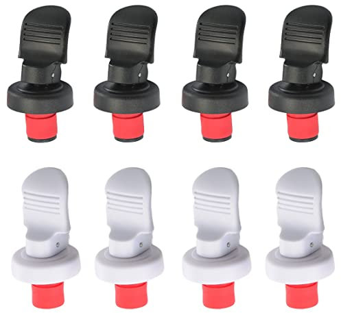Tappi per Bottiglie di Vino, 8 PCS Tappo per Vino in PP, Tappi per Bottiglie Riutilizzabili Tappo Vino Sottovuoto, per Conservare ​la Birra Champagne, Keep Fresh per Vino Birra