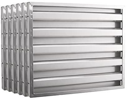 hzexun Dunstabzugshaube Edelstahl-Fettfilter für Küchenabzug 500 x 600 mm, Fettfilter für kommerzielle Küchenabzugshauben (6 Stück)