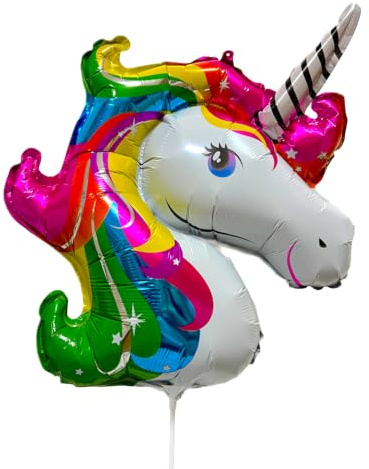 Folienballon Einhorn UNICORN (61cm) Luftballon - Fantasie Tiere Kindergeburtstag Dekoration Kindergarten Kinderfest Schulparty Geschenk (1)