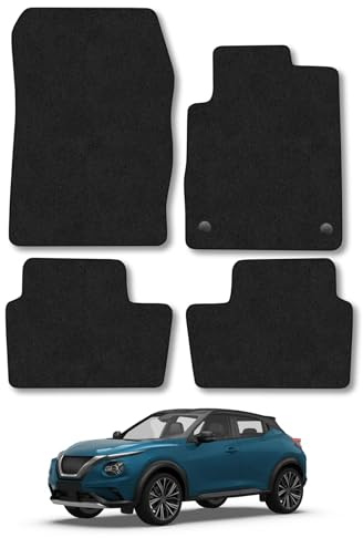 Nissan Juke (2019+) [F16 Facelift] Car Mats Accessories Tailored Fit Carpet Floor Mats Non Slip Black Trim Full Coverage Compatible Accessory Front Rear Set Anti Slip Granulated Backing Hand-Finished