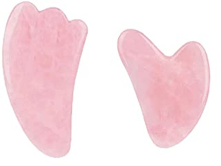 Rosenquarz-Gesichtsroller Und Gua Sha-Set Natürlicher Jade-Gouache-Schaber Gua Sha-Massage-Quarz-Roller Gesichtslifting-Massagewerkzeug,typ 14