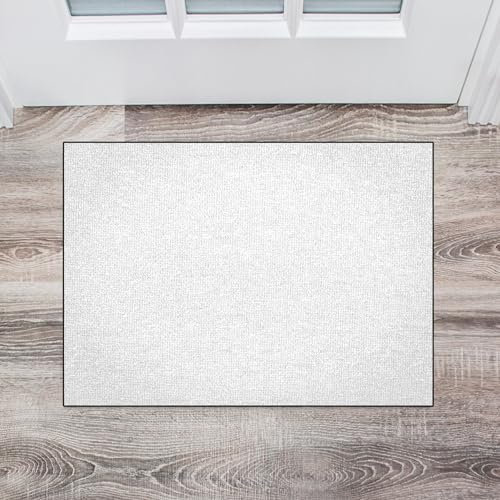 CUIMEI läufer küche 100 x 150 cm rutschfest Pflegeleicht Waschbar Teppichläufer Mit Ölfest Und Wasserdicht für Schlafzimmer Kinderzimmer, Weiß