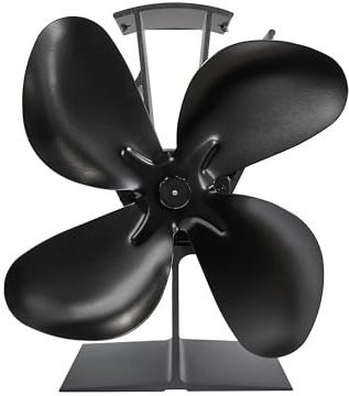BIO ETHANOL FIRES ÖKO OKO Premium Heat Powered Stove Fan in Black