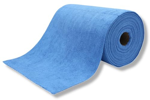 Chimp Tools - Mikrofasertuch Reinigungs Rolle 75 Stück Blau 30x30cm | Mikrofaser Poliertuch Putztuch Auto & Haushalt Mikrofasertuch Spender - Reinigungstücher