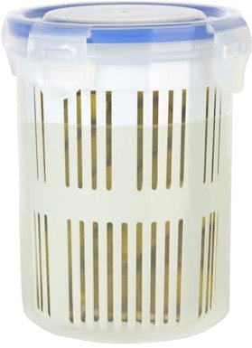 HAOHIZE Tarro de conservas con colador, tarro de conserva, recipiente de almacenamiento, tarro de conserva, 11 x 13,5 cm