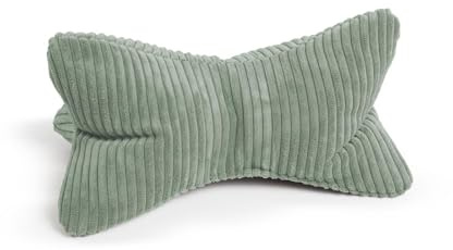 MAGMA Leseknochen Bücherkissen Shara ergonomische Form Cord gestreift (Salbei)