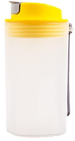350 ml Tasse en plastique monocouche Poudre de protéines Shaker Cup Milkshake Cup Sport Fitness Tasse à eau Nettoyant (jaune, taille unique)