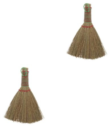 PRETYZOOM Escoba De Mano con Cerdas Suaves De Miscanthus para Limpieza De Pisos Y Muebles Escoba Ligera Y Portátil para Uso Doméstico En Cocina Sala Y Dormitorio