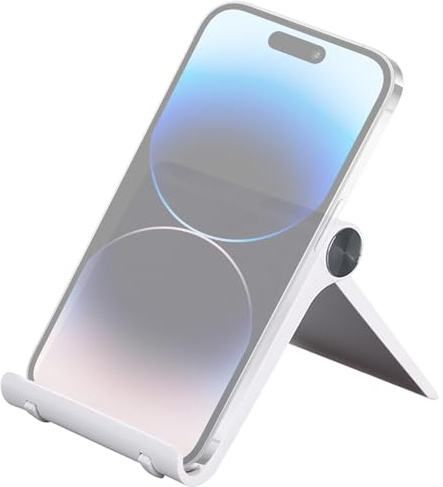 Soporte para teléfono para escritorio,Soporte para teléfono de escritorio - Soporte para teléfono móvil con ángulo ajustable | Soporte para teléfono base para teléfono inteligente, teléfono móvil, tab