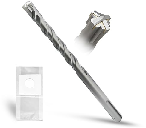 METOTY SDS Plus Drill Bit 12 mm x 160 mm, Masonry Drill, Hammer Drill, Concrete Drill, for Stone, Concrete, Natural Stone, Brick Wall