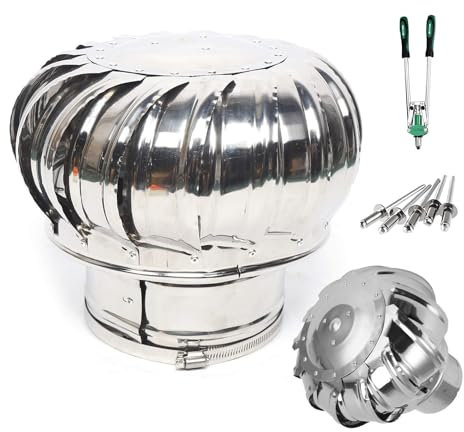 Sombrero Extractor De Humo 75 100 110 150 160 200 250 Mm Tapas Para Chimenea De Techo De Acero Inoxidable 201, Sombrerete De Chimenea Giratorio Con Abrazadera(250 mm/9.9 in)