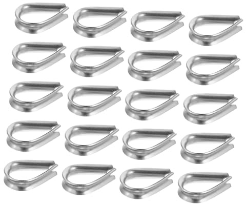 ABOOFAN 50 Piezas Guardacabos Acero Inoxidable para Cable Pulg Protección Duradera Resistente Corrosión Uso Industrial Náutico Exterior