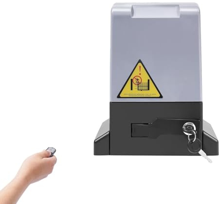 Motorisierung für Schiebetore, 1200 kg, 240 V AC, Motor, elektrisch, automatisch, Infrarot-Sensoren, 2 Fernbedienungen, geeignet für Türen aus Edelstahl, Eisen, Holz, Vinyl (750 W)