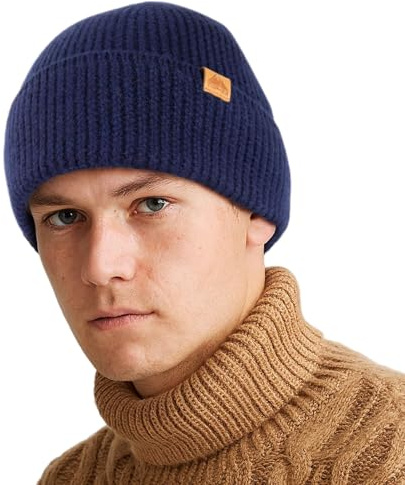 TOP-EX 70% Merinowolle Beanie Herren Damen mit Fleece Wärme Wintermütze | 70% Merinowolle, volles Fleecefutter, atmungsaktive Wärme, dehnbarer Cuff, M/L-L/XL, Laufen, Ski, Wandern, Pendeln, Outdoor