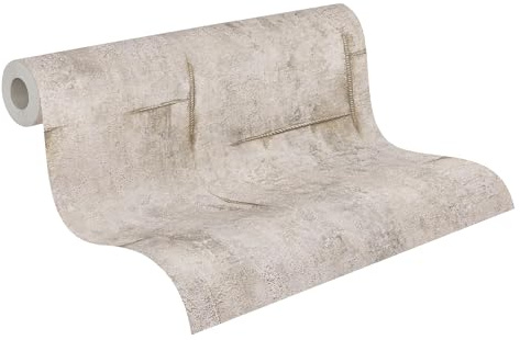 A.S. Création Beton-Tapete by COSMOPOLITAN – Grau, Braun – 10,05 x 0,53 m | Urbane Betonoptik als Akzentwand – matte Strukturtapete, ansatzfrei & spurlos abziehbar – für Wohnzimmer & Büro