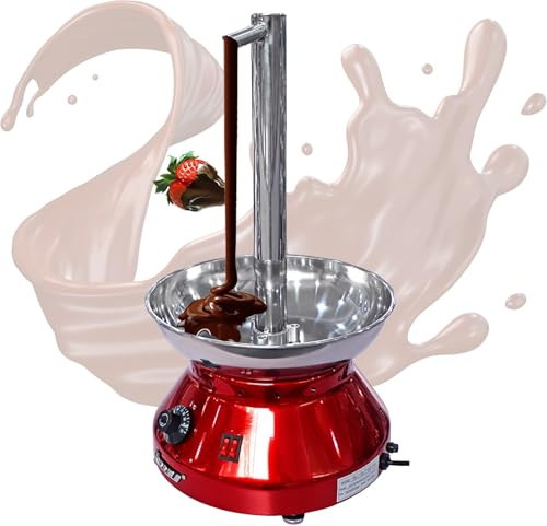 LFHWHKJ Máquina para Fuente de Chocolate, Cascada de Chocolate de Acero Inoxidable 306, Calentador de Fondue de Chocolate con Grifo para Queso Nacho, Salsa Barbacoa y aderezo Ranch.(Red)