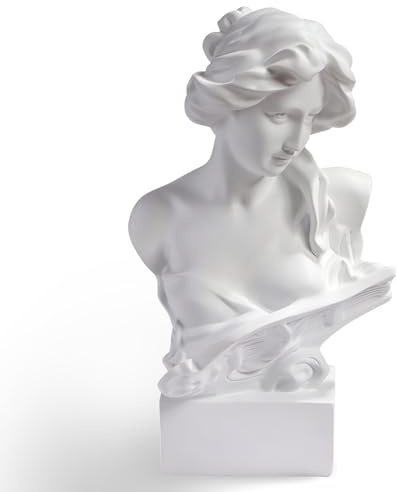 PAEFIU David Statue, Michelangelos David Büste Statue, Artemis-Skulpturen Dekoration, Harz Griechische Mythologie Büste Figur, für Home, Büro, Bücherregal Dekor, Skizze Praxis, DIY Kunst (Stil 2)