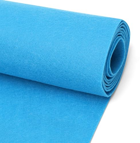 LUPATDY Filzrolle Filzstoff 30cm x 250cm Meterware,1mm Stark,Filzmatte,Filz für DIY Aufbewahrungstasche Patchwork Nähen Filz zum Basteln Handwerken Dekoration Himmelblau