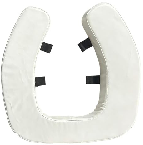 YWJLQH Funda de Inodoro Acolchada Asiento Elevado Universal Cojín Esponja Antidesgarro Confortable Adecuada para Adultos Mayores Hoteles Hogar, Blanco