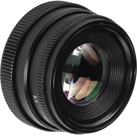 CHICIRIS Stor bländare F1.6 35 mm manuell fokusobjektiv för spegelfri kamera hållbar lins svart för älskare av fotografering av lysande bilder glas