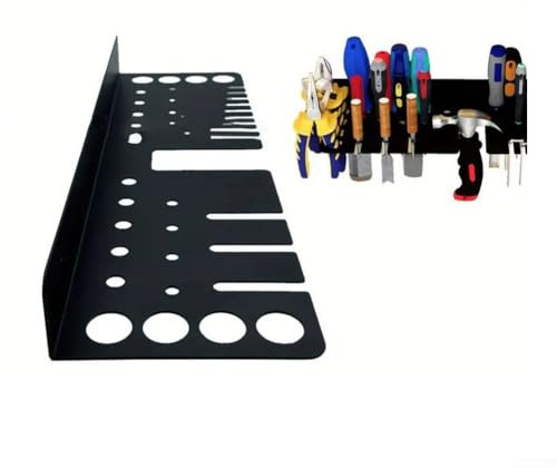Metall-Wandhalterung, Werkzeug-Organizer für 40 cm Karbonstahl-Konstruktion für Schraubendreher, Zangen, Hammer, Schraubenschlüssel, rostbeständige Aufbewahrungslösung für Garage oder Werkstatt