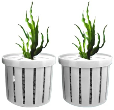 baoauh Aquarium Plant Weights 40pcs Aquarium Plant Holder Stable Fish Tank Basket Hydroponics Planting Water Feature Decoration Accessories(White)