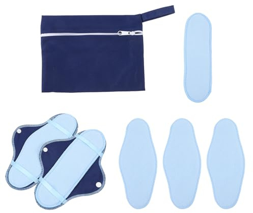 Beavorty Reusable Washable Menstrual Pads 8pcs Set Flannel Cloth Sanitary Napkins for Day and Night Use Women Menstrual Care