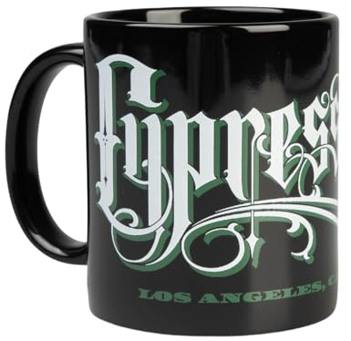 Grupo Erik | Mug Cypress Hill | Idée Cadeau Original Geek, Black | 350 ml, Tasse en Céramique, pour Café, Thé ou Chocolat Chaud, Cadeau Original