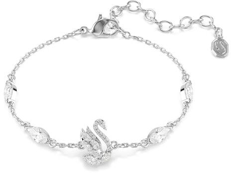 Swarovski Schwan Kollektion, Mixed Cuts, Schwan, Weiß, Rhodiniert
