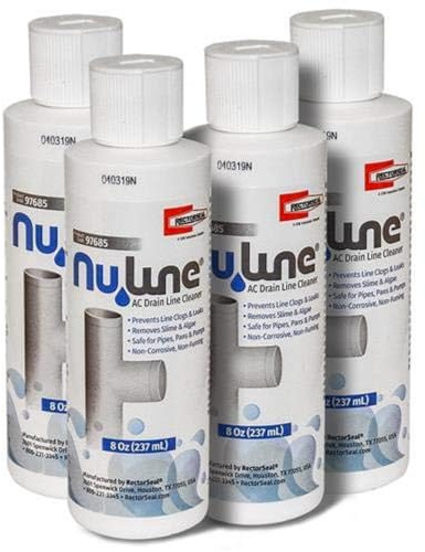 (4)-Pack NuLine HVAC Condensate Nu-Line Drain Cleaner, 8 Ounce